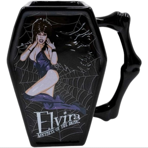 Kreepsville 666 Elvira Mistress of the Dark Black Coffin Mug
