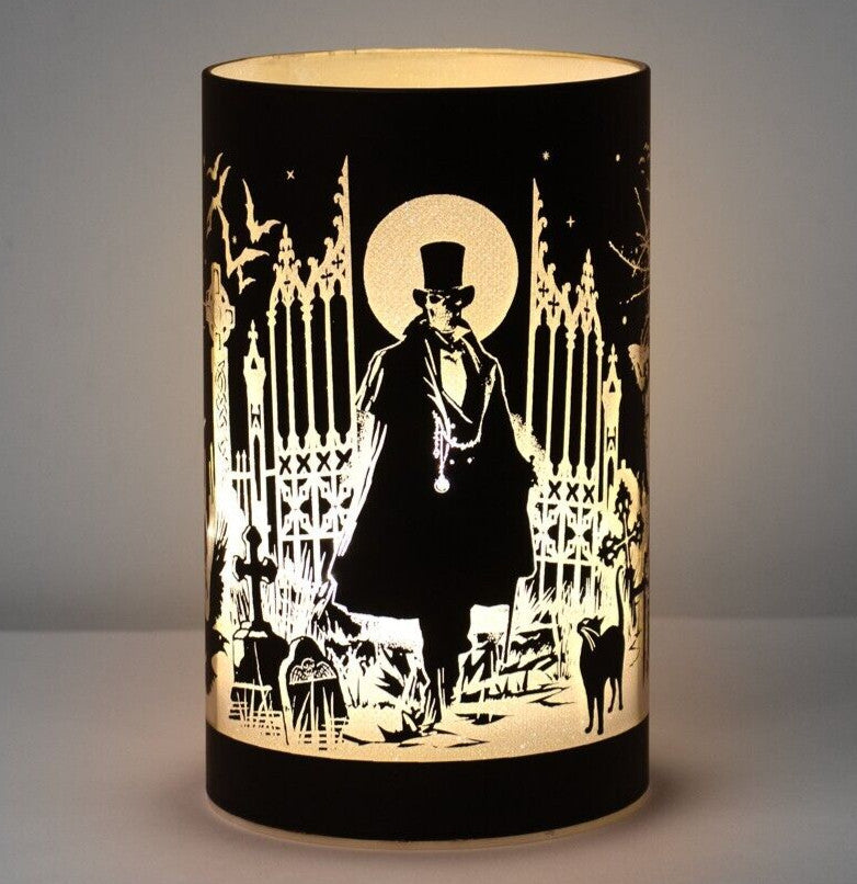 Alchemy Gothic Count Magistus LED Etched Black Glass Light LED4