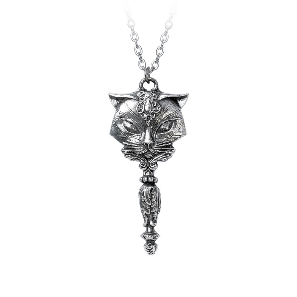 Alchemy Gothic Sacred Cat Vanitas Pendant P889