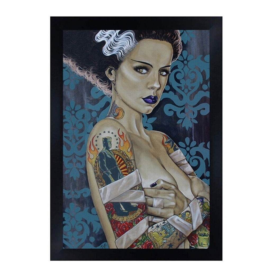 Lowbrow Art Bride Ink Frankenbride Fine Print Lithograph