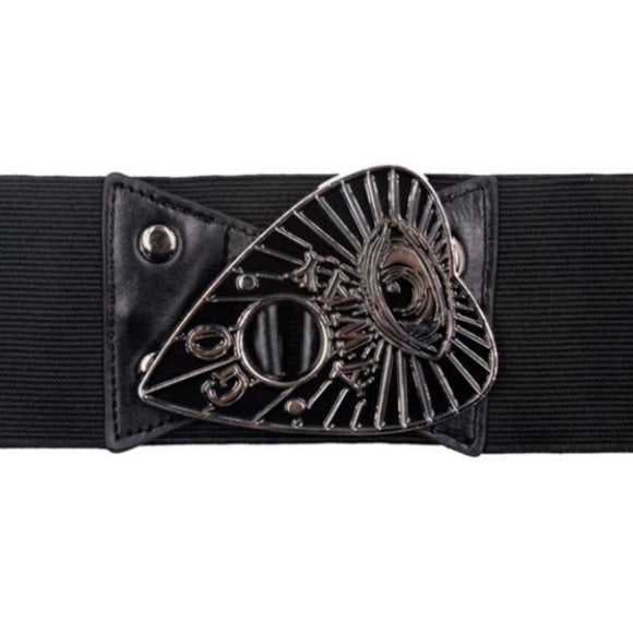 Kreepsville 666 Silver Ouija Planchette Buckle Elastic Waist Belt