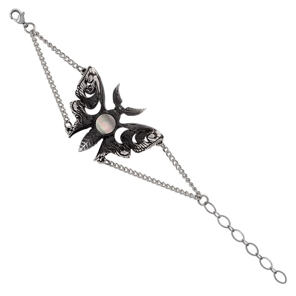Alchemy Gothic Lunar Actias Moth Chain Bracelet A146