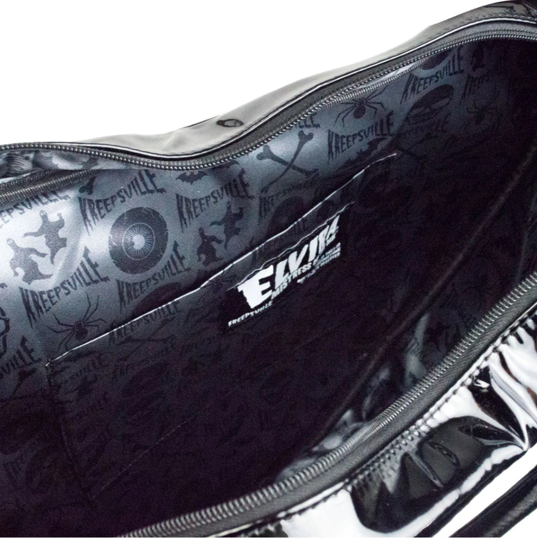 Kreepsville 666 Black Elvira Bewitched Heart Purse Handles and Strap