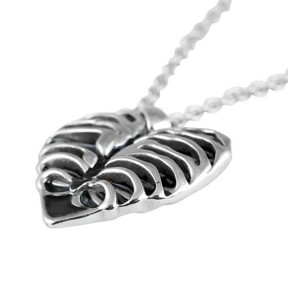 Controse Ribcage Heart Stainless Steel Punk Necklace