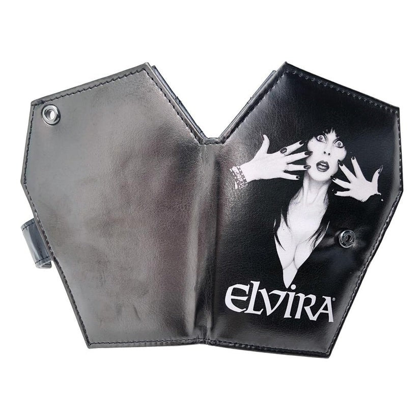 Kreepsville 666 Elvira Coffin Black White Bi-Fold Wallet