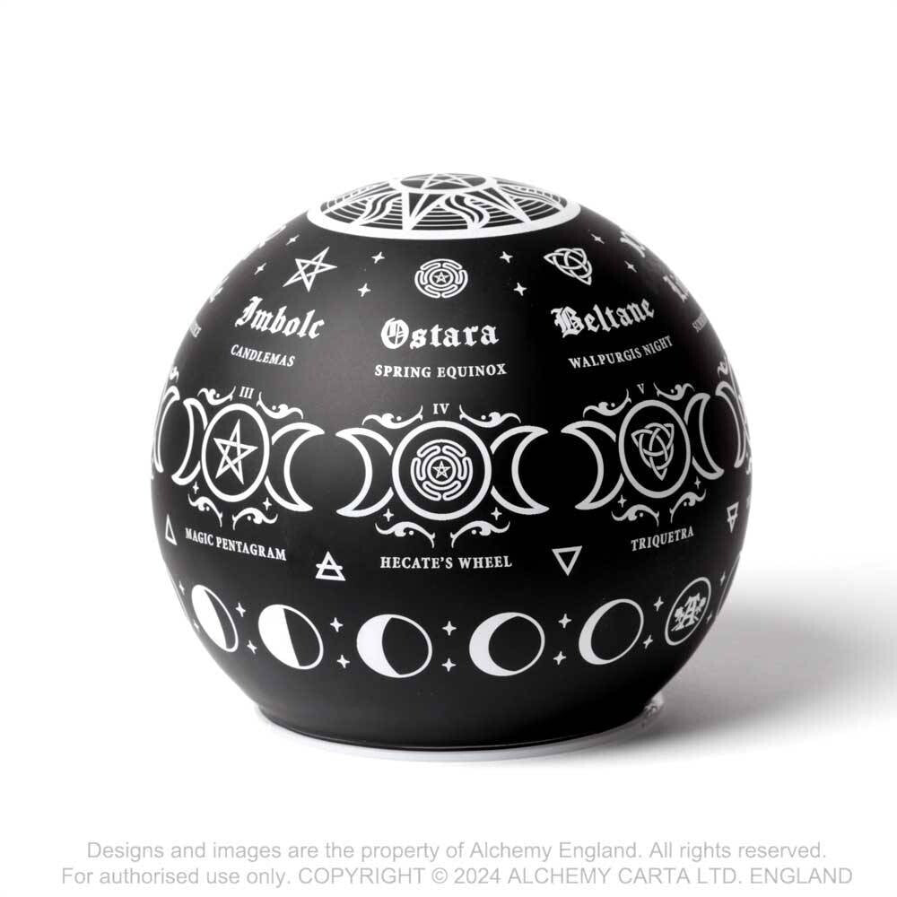 Alchemy Gothic Pagan Calendar Symbols LED Globe Light LED3