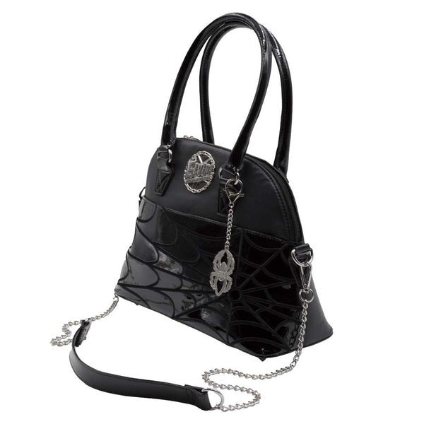 Kreepsville 666 Elvira Macabre Mobile Black Web Bowler Purse
