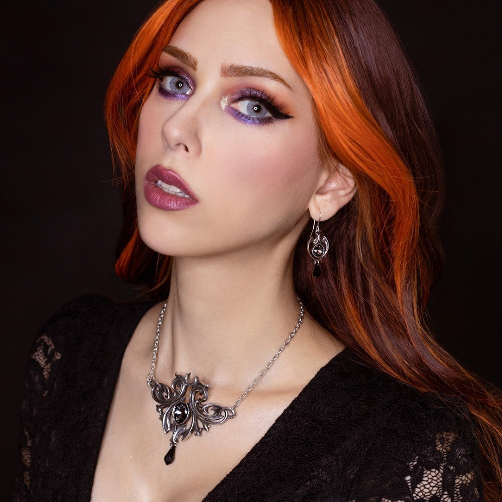 Alchemy Gothic Midnight Memorial Necklace Ornate P981
