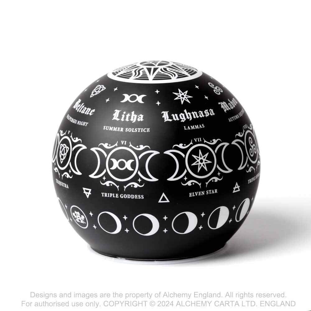 Alchemy Gothic Pagan Calendar Symbols LED Globe Light LED3