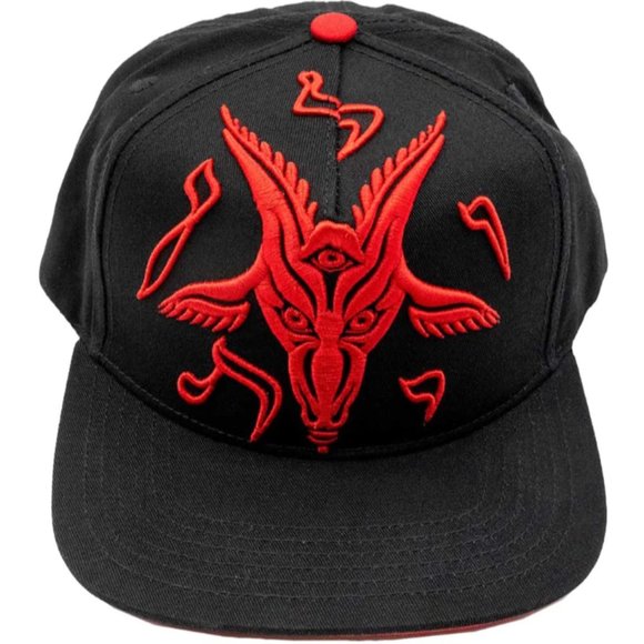 Kreepsville 666 Black Red Baphomet Snapback Cap