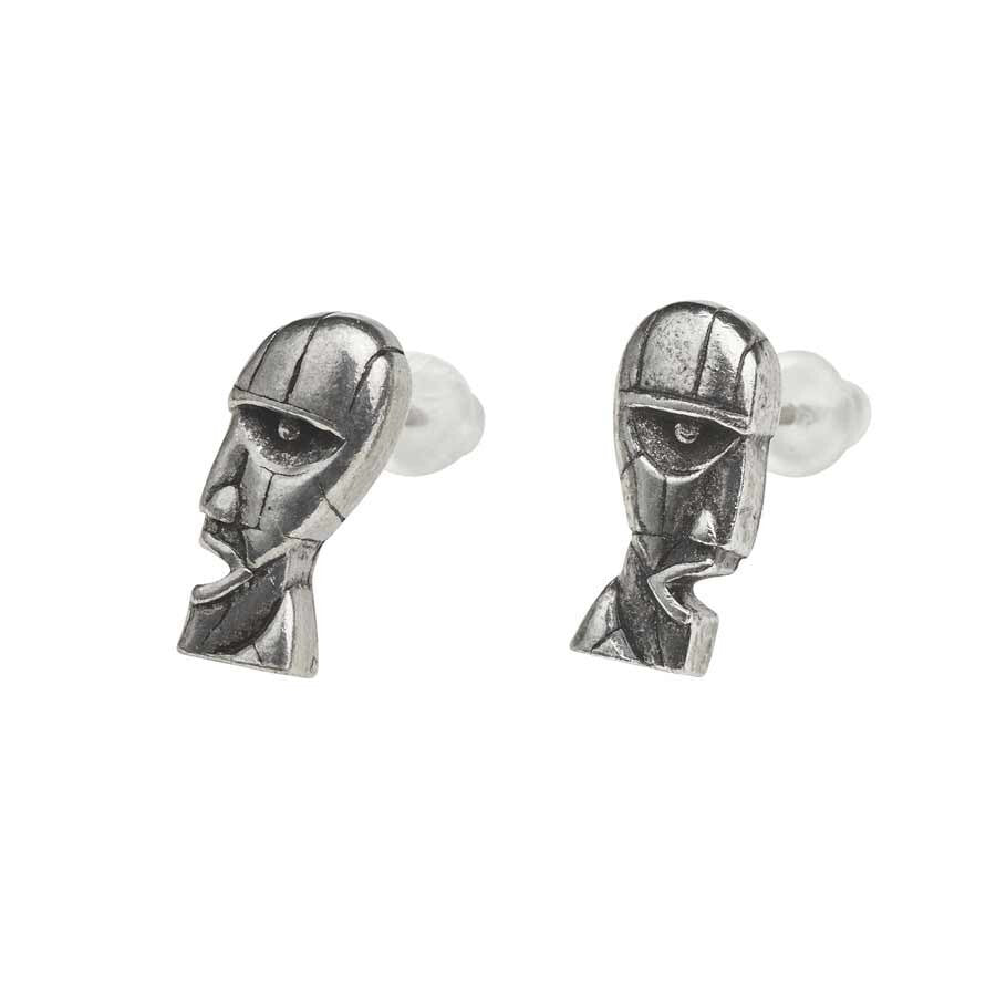Alchemy Gothic Pink Floyd Division Bell Heads Earrings PE9