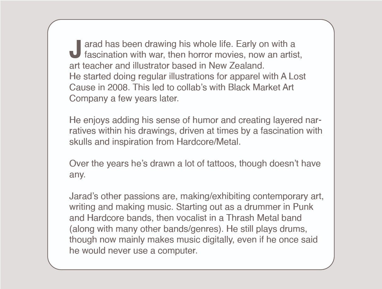 Black Market Art Tattooed Eve Charcoal Tee