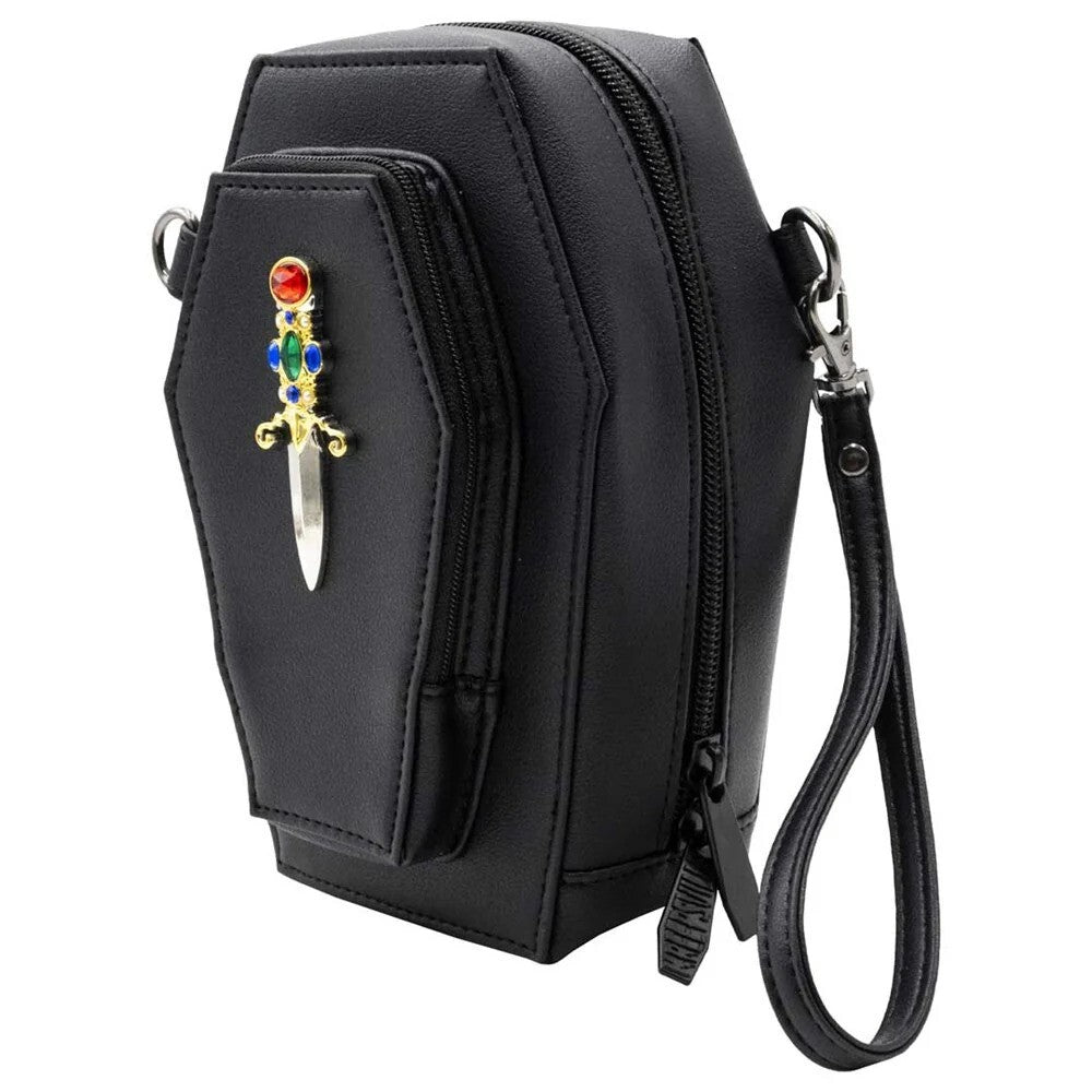 Kreepsville 666 Elvira Golden Coffin Mini Crossbody Purse Wristlet