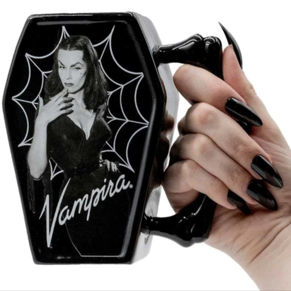 Kreepsville 666 Vampira Licensed Black Coffin Mug