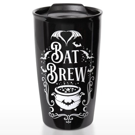 Alchemy Gothic Bat Brew Double Wall Travel Coffee Mug MRDWM6