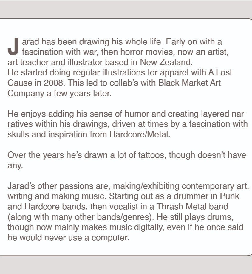 Black Market Art Mona Tattooed Lisa Gray Tee