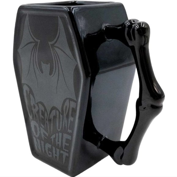 Kreepsville 666 Creature of the Night Bat Black Coffin Mug