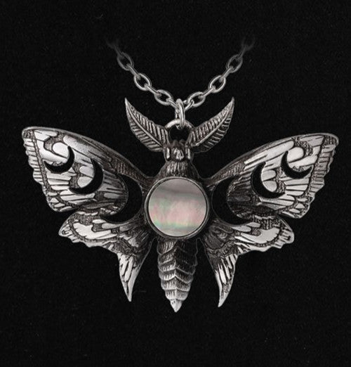 Alchemy Gothic Lunar Actias Moth Pendant P974