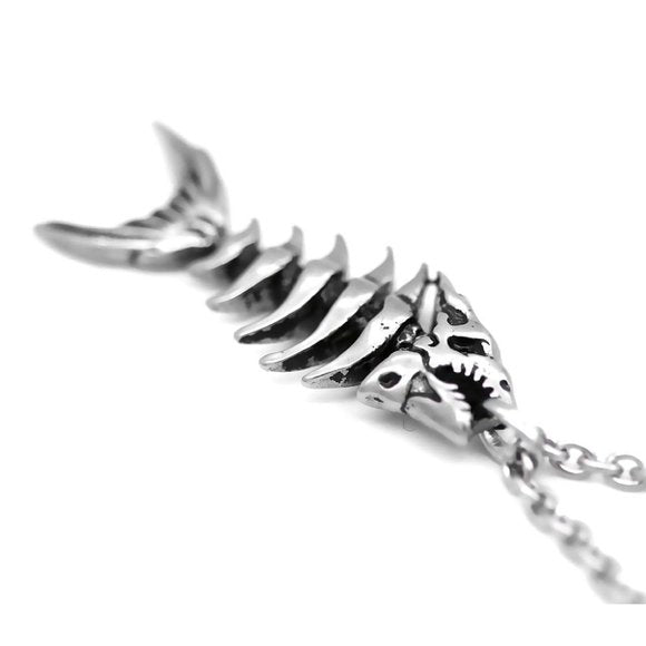 Controse Fish Bone SST Pendant on Chain