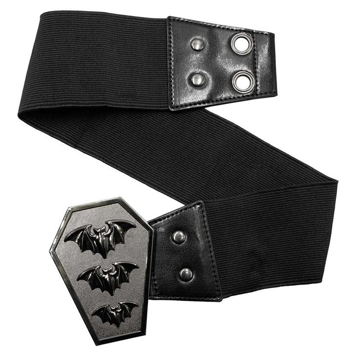 Kreepsville 666 Coffin Bat Buckle Elastic Waist Belt