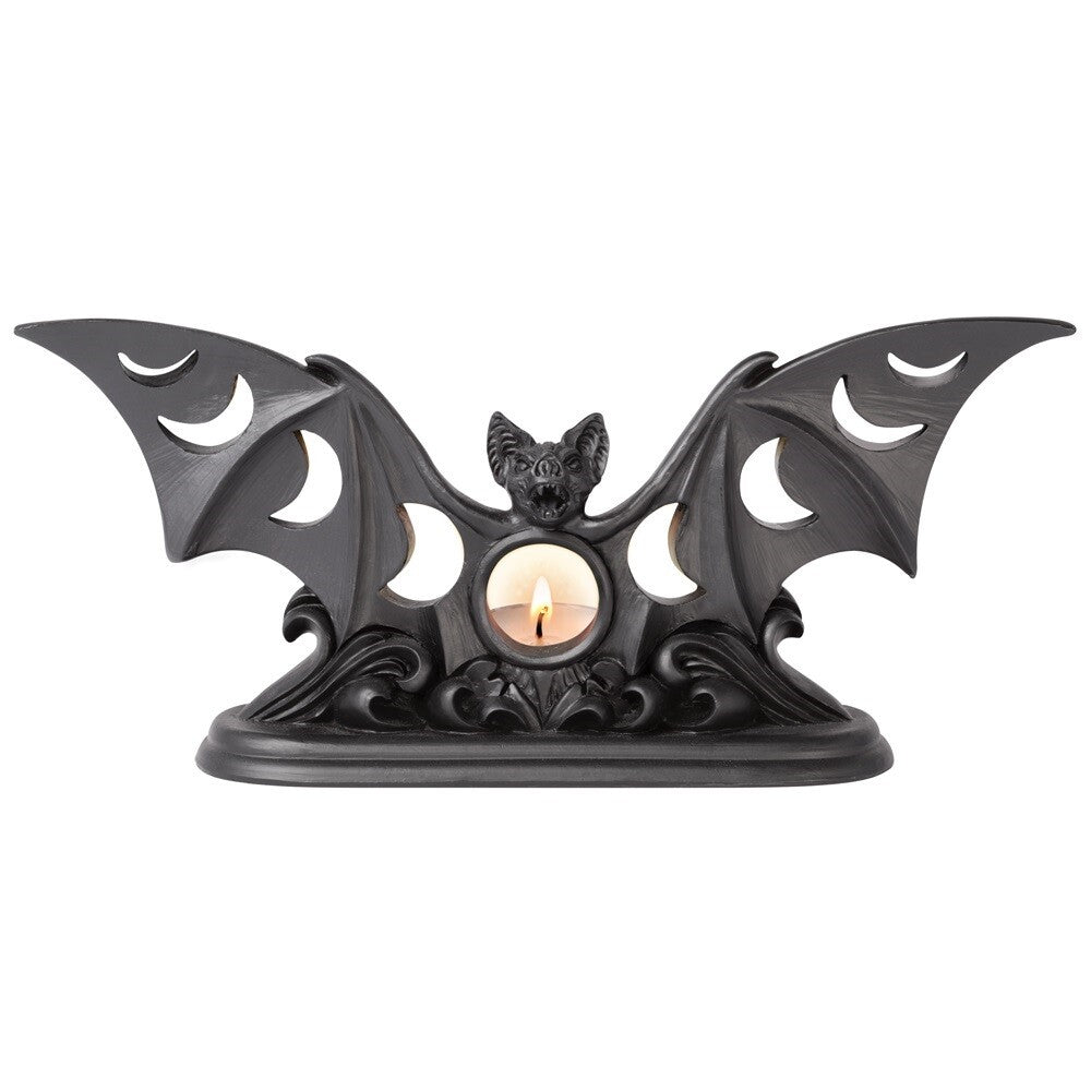 Alchemy Gothic Lunaeca Bat Tea Light Candle Holder V112
