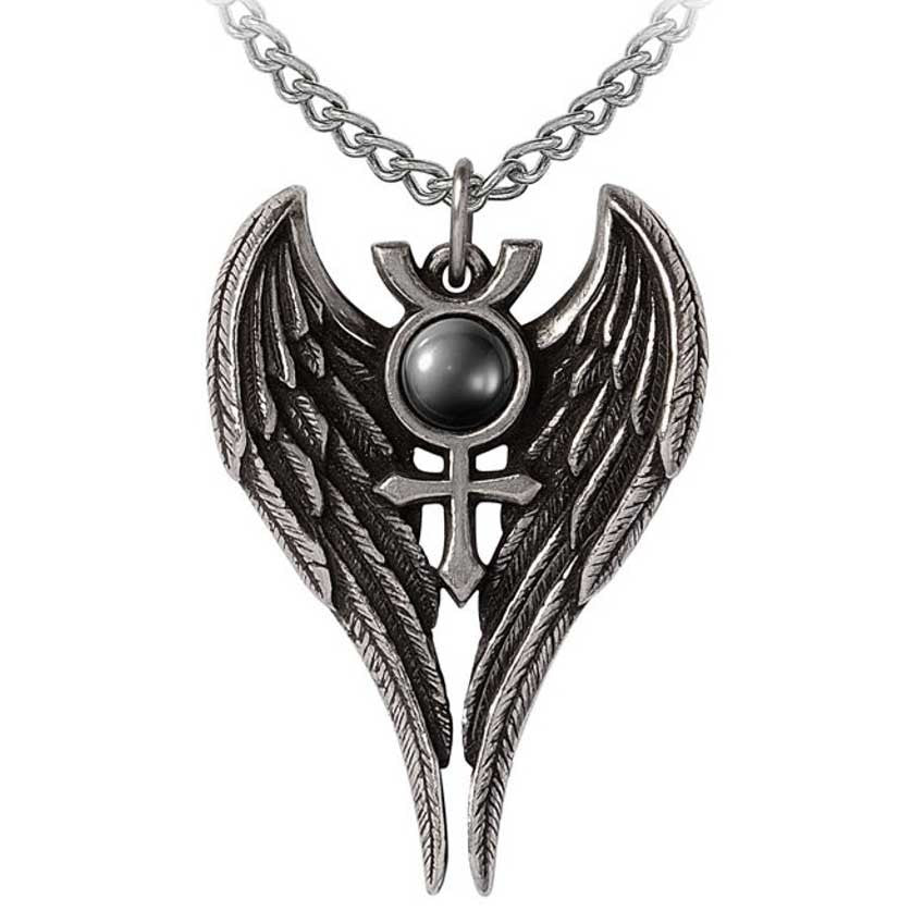 Alchemy Gothic Angel of Mercury Astrology Necklace P993
