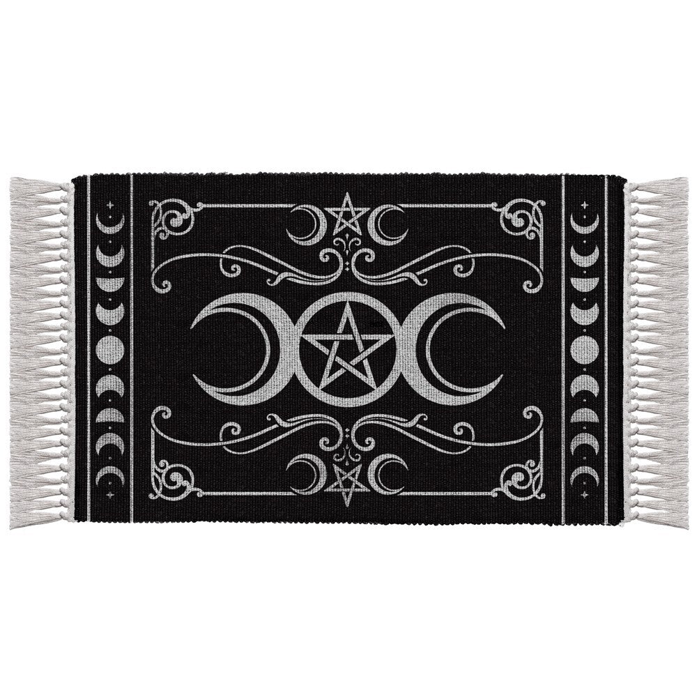 Alchemy Gothic Triple Moon Cycles Area Rug 38X20" RUG2