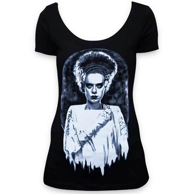 Lowbrow Art Monsters Bride Black Tee