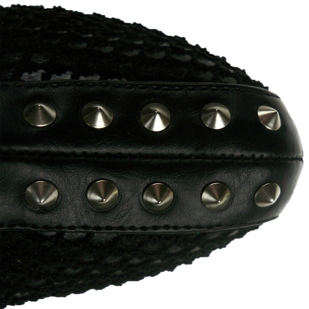 Hades VESPER Black Snake Studded Bootie 5" Chrome Spinal Heel 6-11