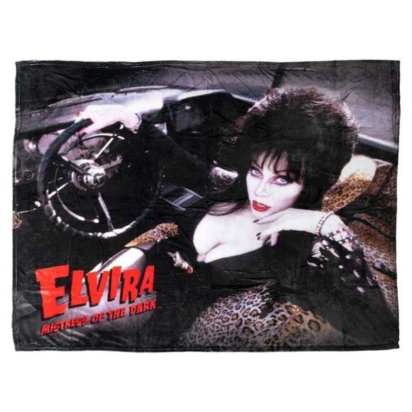 Kreepsville 666 Elvira Mobile Macabre Velvety Soft Plush Blanket