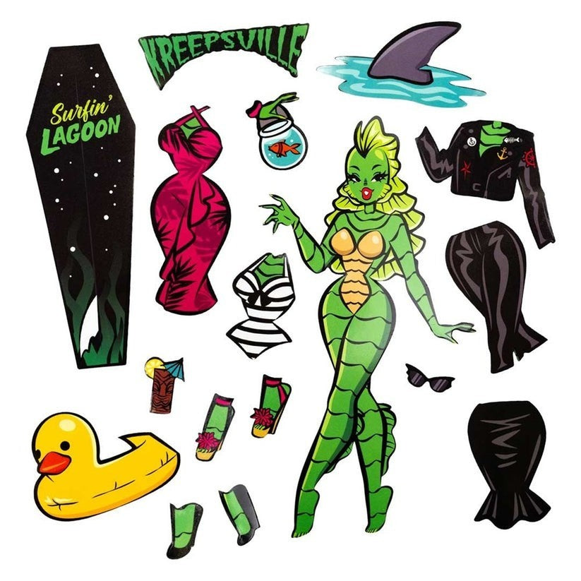 Kreepsville 666 She Creature Dress Up Magnet Set