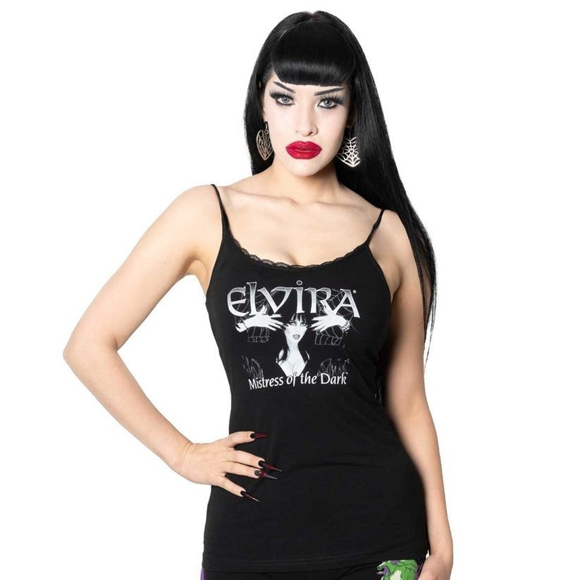 Kreepsville Elvira Classic Black Lace Camisole Tank Top