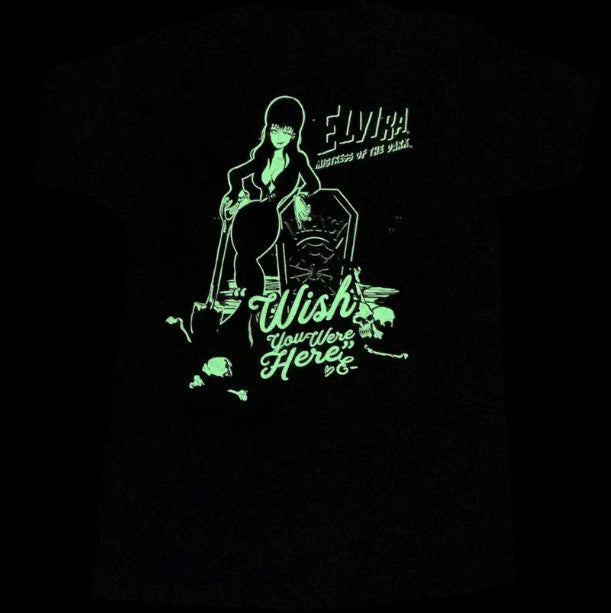 Kreepsville Elvira Wish You Were Here Tee GLOW IN DARK