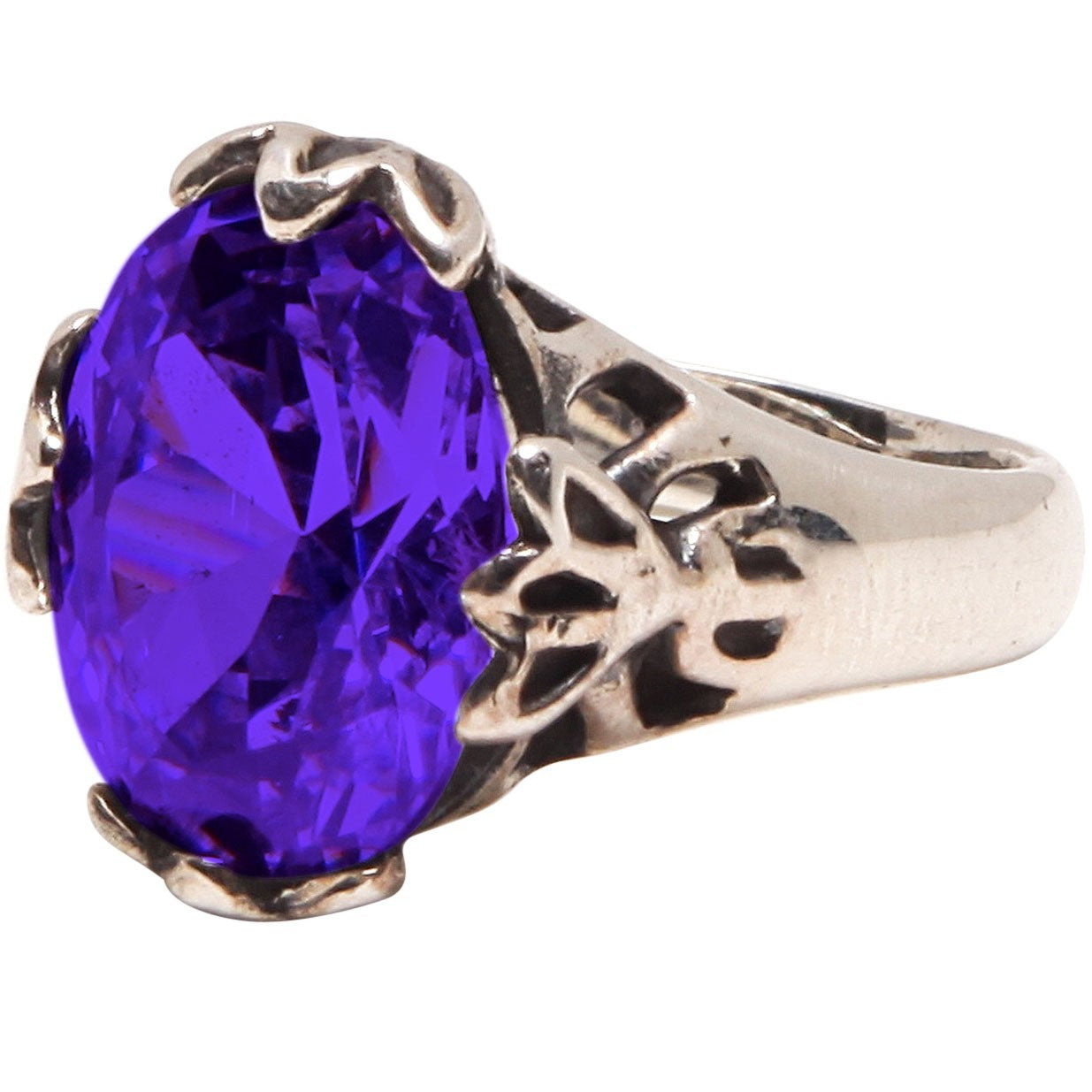 Femme Metale My Lady Sterling Silver Purple CZ Ring