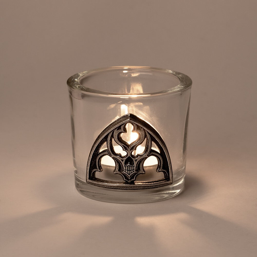 Alchemy Gothic Thick Glass Tea Light Candle Holder CS21