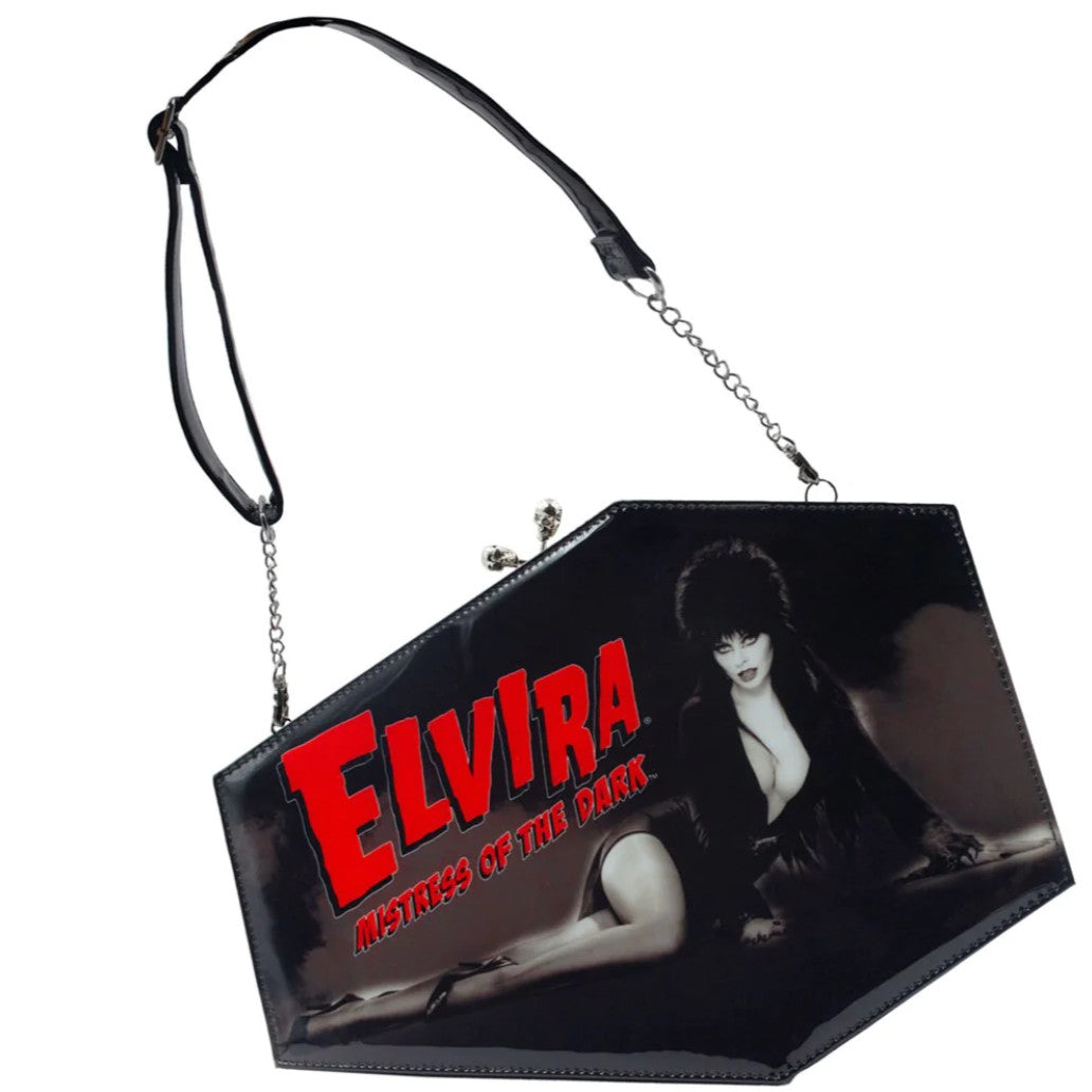 Kreepsville 666 Elvira Black Patent Kisslock Coffin Purse