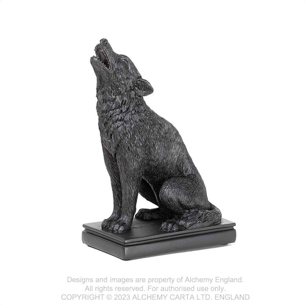 Alchemy Gothic Ulula Noctis Howling Wolf Candle Holder V115