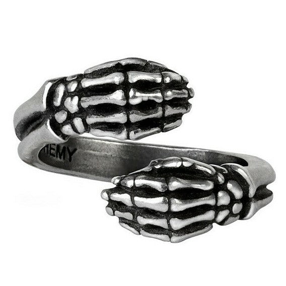 Alchemy Gothic Last Embrace Skeleton Wrap Ring R243