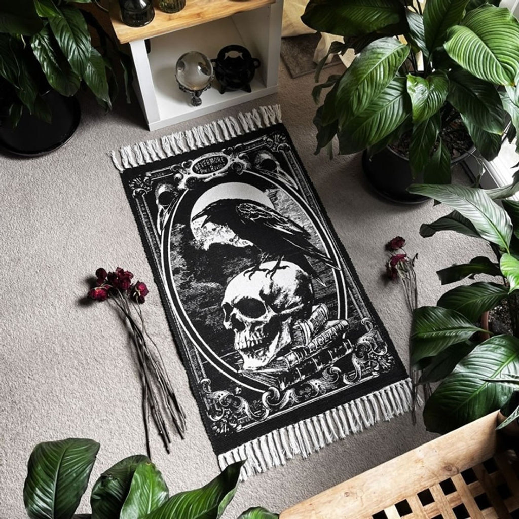 Alchemy Gothic Poe's Black Raven Area Rug 38X20" RUG4