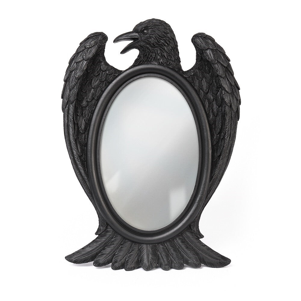 Alchemy Gothic Black Raven Mirror Wall or Tabletop V105