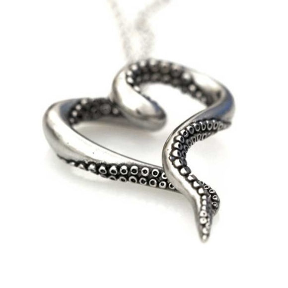Controse Sea Lover Octopus Heart Stainless Steel Necklace