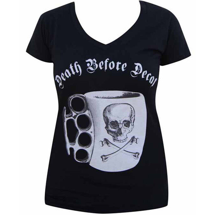 Lowbrow Art Death Before Decaf Tee