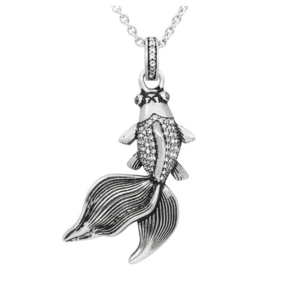 Controse Koi Fish Necklace SST Austrian Crystals