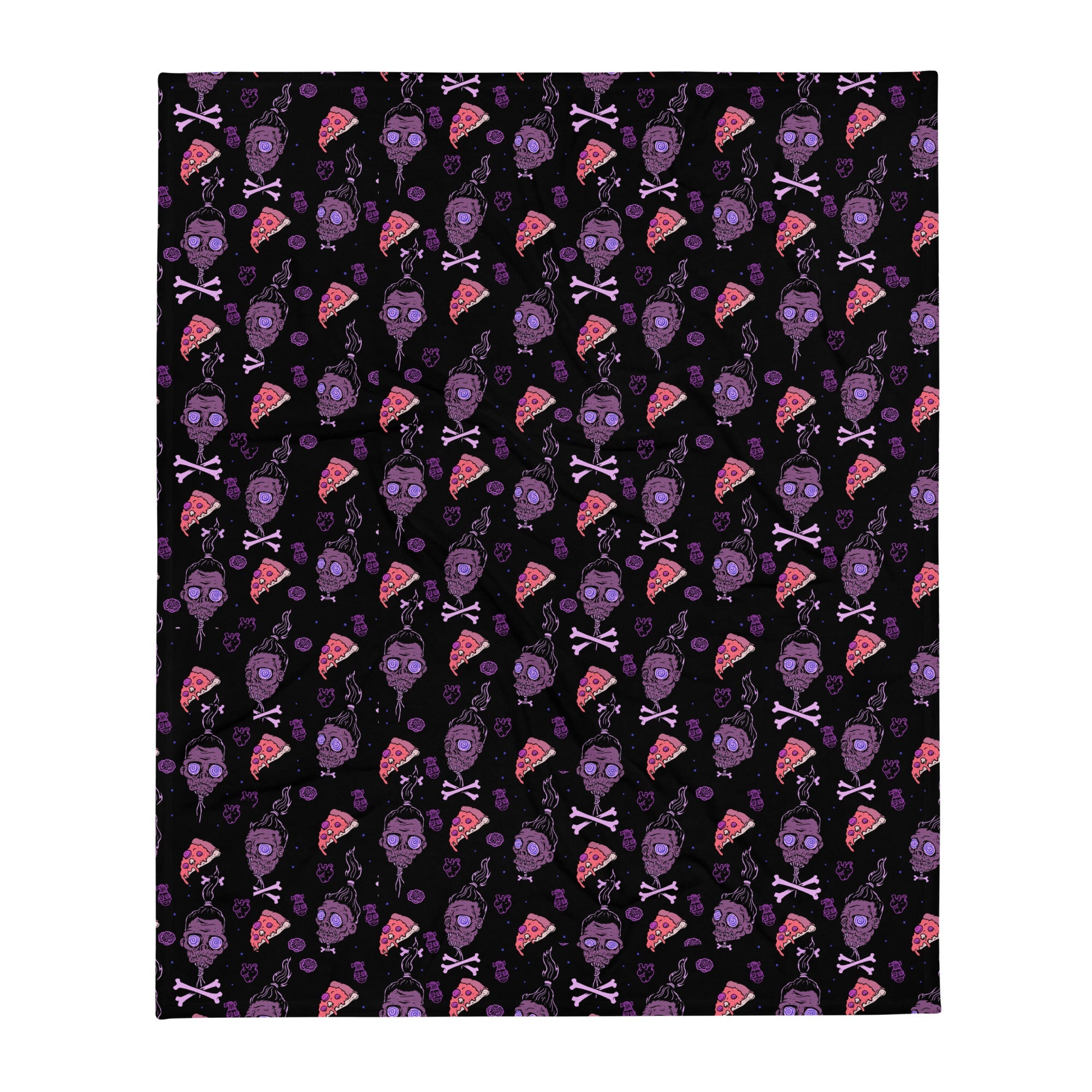 Murder Apparel Horror Movies And Pizza Throw Blanket