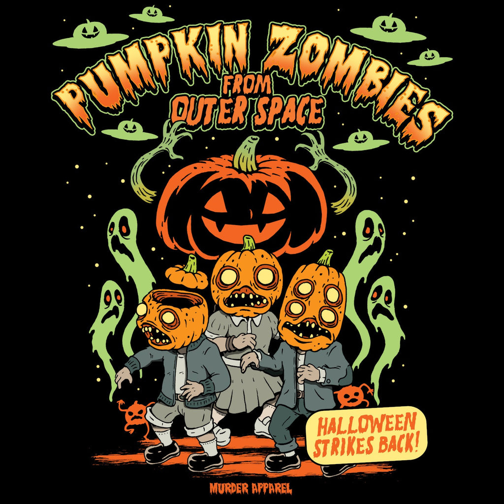 Murder Apparel Pumpkin Space Zombies T-shirt