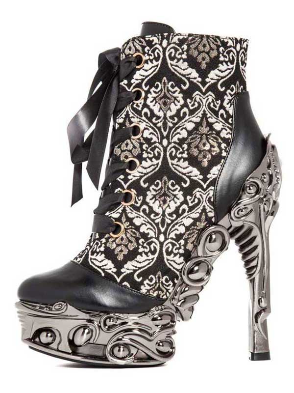 Hades RENA Lace Up Ankle Boots Damask 6" Heel 6-11
