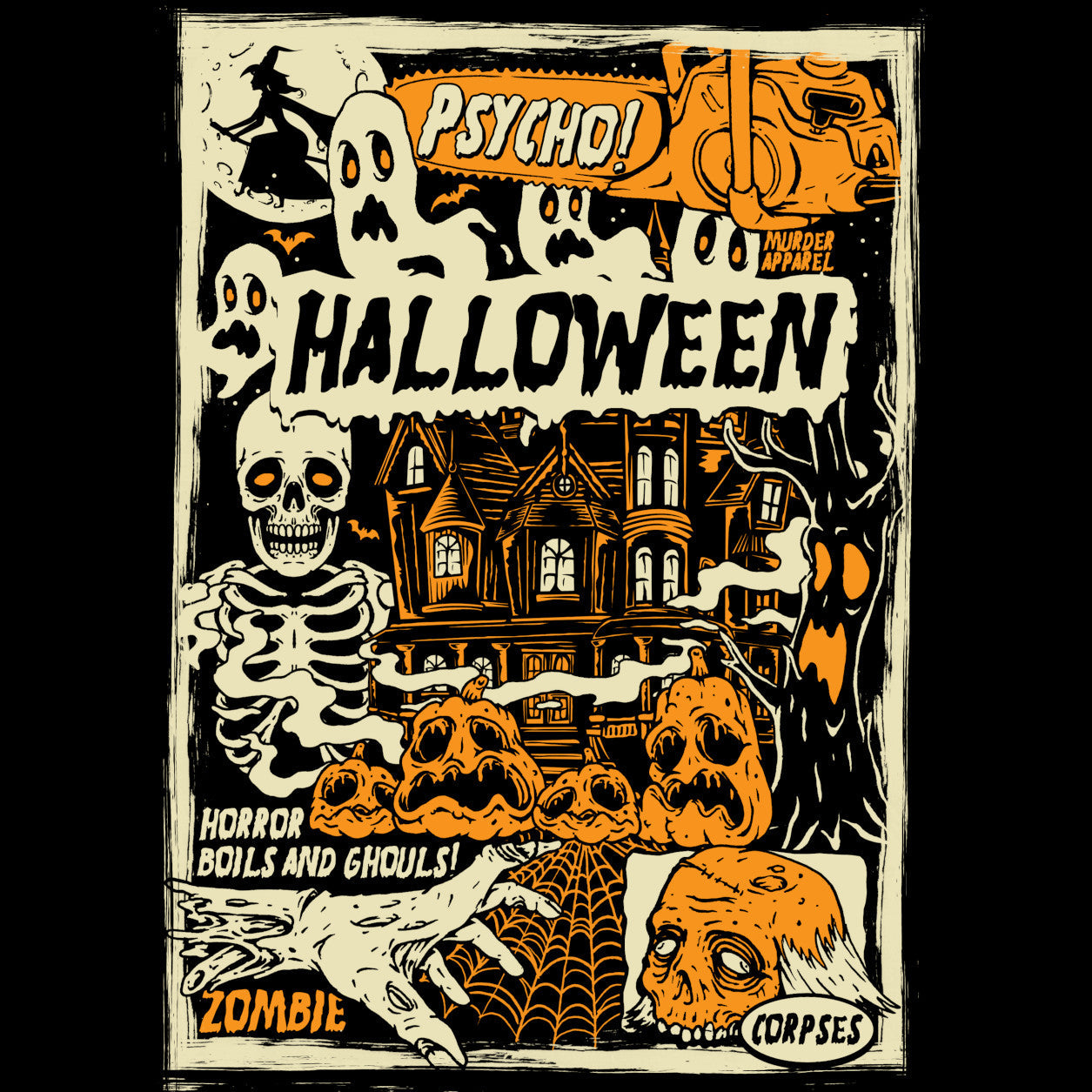 Murder Apparel Retro Halloween Vibes T-Shirt