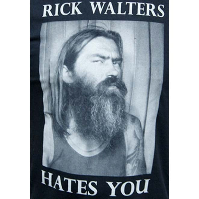 Black Market Art Rick Walters Hates You Black Tee
