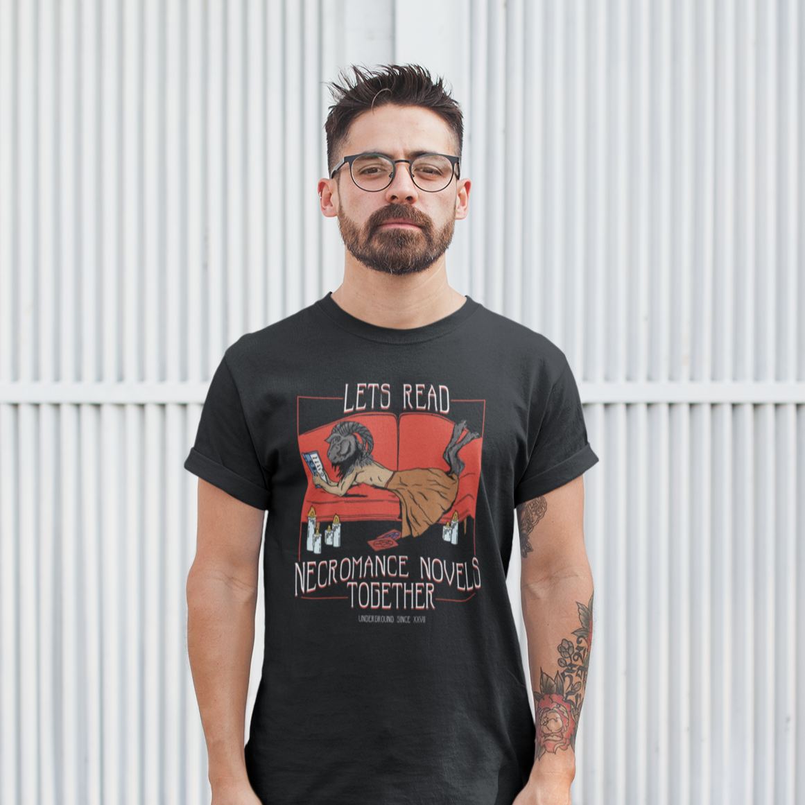 Original Underground Let's Read Necromance Novels Together Tee