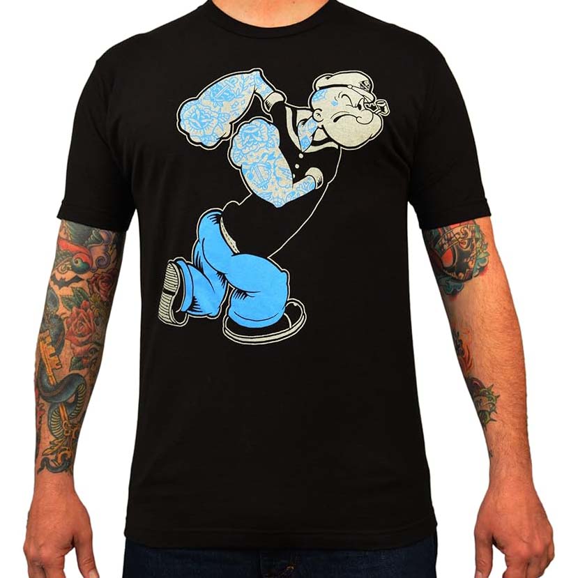 Lowbrow Art Sailor Man Tattooed Popeye Tee